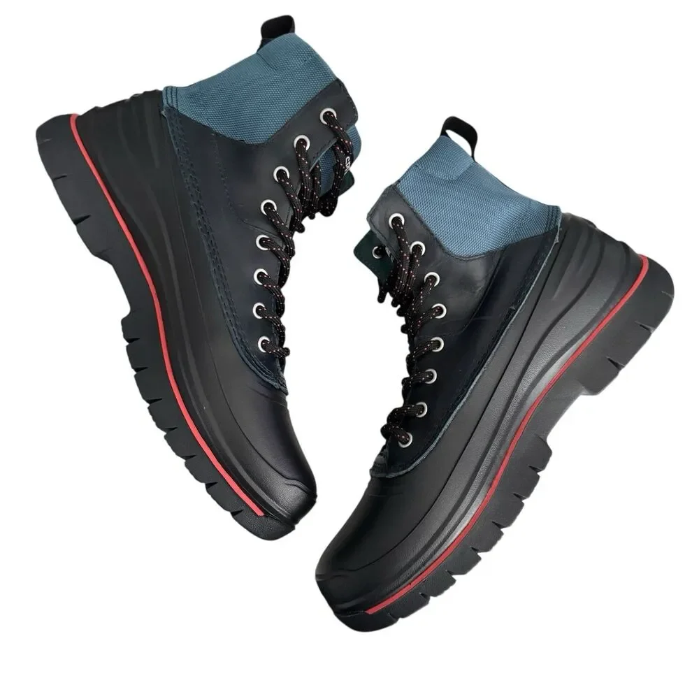 Sperry Cannon Winter Lace Up Leather Waterproof Boots (STS24399) Teal Mens US 9M
